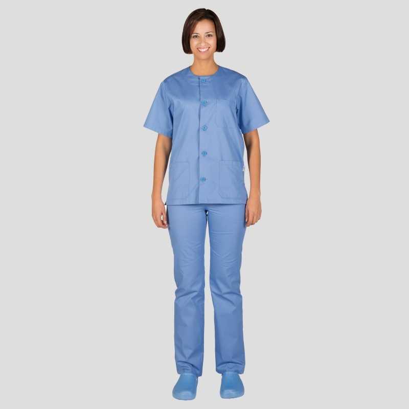 Conjunto Pijama Sanitario Unisex abotonado Sarga Colores